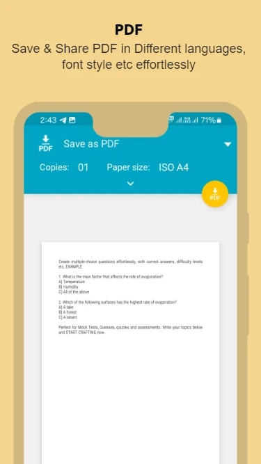 Question Crafter– AI Study App screenshot