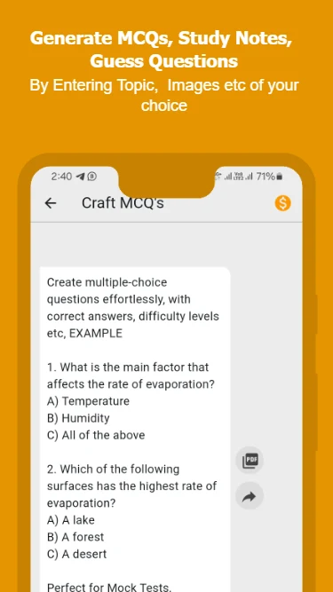 Question Crafter– AI Study App screenshot