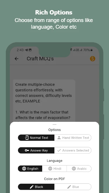 Question Crafter– AI Study App screenshot